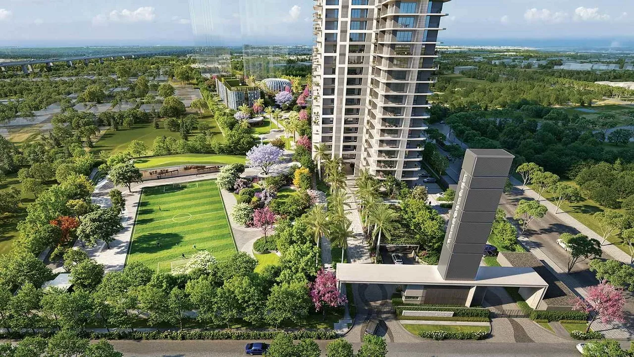 Exterior elevation of Indiabulls Estate and Club on Dwarka Expressway, Gurgaon