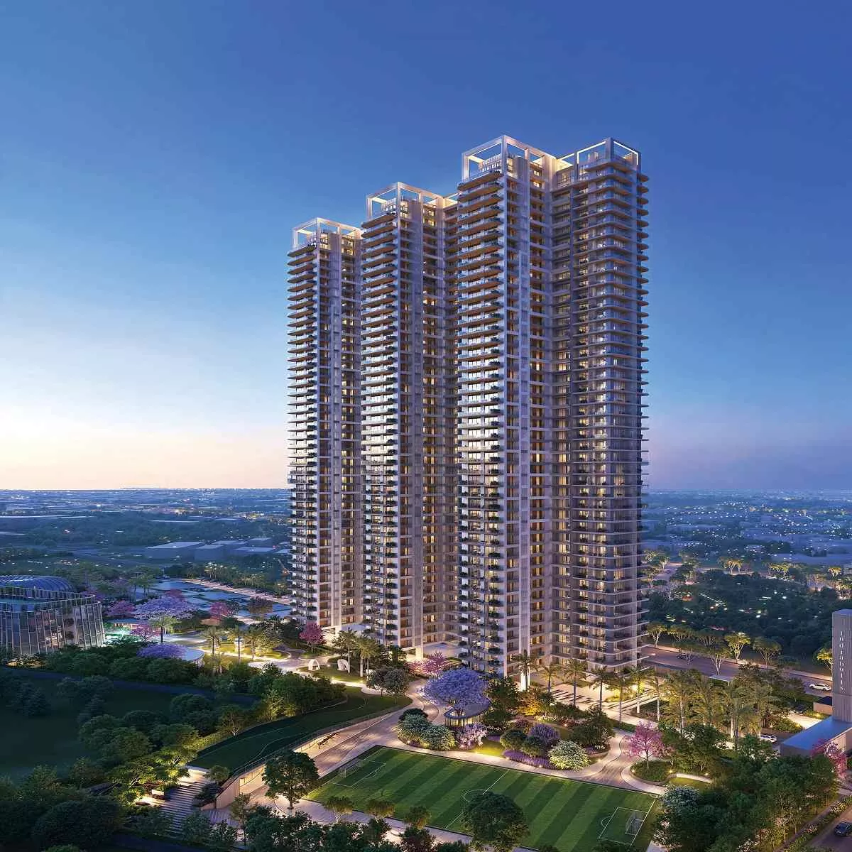 Tower elevation of Indiabulls Estate and Club, Sector 104 Gurgaon